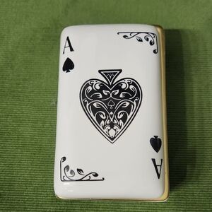 Ace of Spades Ceramic Trinket Box